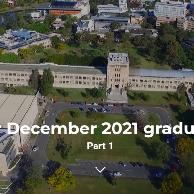 Aerial shot of UQ's St Lucia campus 